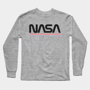 nasa, nasa logo, nasa worm logo, retro nasa Long Sleeve T-Shirt